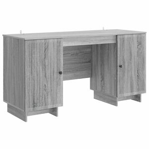 vidaXL Birou Sonoma gri Lemn prelucrat 142,5 x 50 x 75 cm