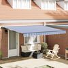 vidaXL Cortina Retractabilă Manual Albastru și Alb 400 &times; 300 cm