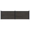 vidaXL Set de Gard 2 buc. 353 x 105 cm WPC și Aluminiu Negru