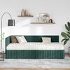vidaXL Cadru de pat colțar cu saltea cu headboard 2 pcs Verde Catifea