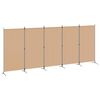 vidaXL Separator de cameră cu 5 panouri Bej 433 x 180 cm Țesătură