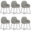 vidaXL Scaune de dining 6 buc. Catifea Gri deschis 55 x 50 x 84 cm