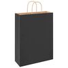 vidaXL Pungi de h&acirc;rtie 50 buc cu m&acirc;nere negre 32x12x42 cm