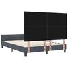 vidaXL Pat cu arcuri cu headboard Gri &icirc;nchis 140 x 200 cm Catifea