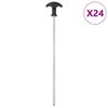 vidaXL Țăruși de cort, 24 buc., 30 cm, &Oslash;7 mm, oțel galvanizat