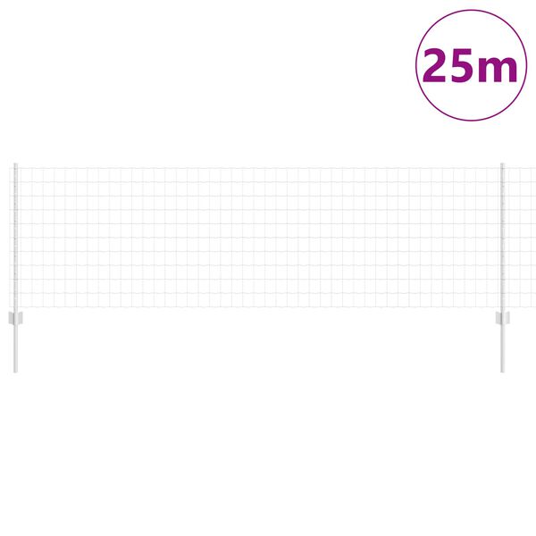 vidaXL Gard cu St&acirc;lp Argintiu 0,8 x 25 m Oțel