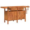 vidaXL Banc de lucru cu sertare și menghine, 162x62x83 cm, lemn acacia