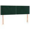 vidaXL Pat box spring cu saltea, verde &icirc;nchis, 140x190 cm, catifea