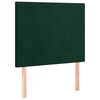 vidaXL Pat box spring cu saltea, verde &icirc;nchis, 90x200 cm, catifea