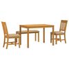 vidaXL Set de dining 4 buc. Bej Lemn de stejar masiv