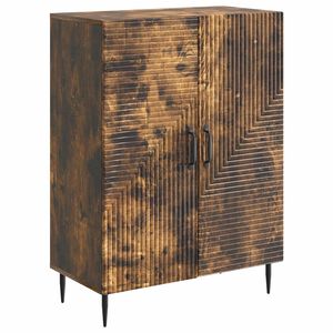 vidaXL Bufet Stejar fumuriu 66 x 34,5 x 89,5 cm Lemn prelucrat