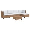 vidaXL 6 buc. Set de lounge din ratan cu perne GENDT Ratan Natural