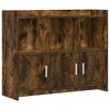 vidaXL Bufet Stejar fumuriu 98,5 x 33 x 80 cm Lemn prelucrat