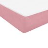vidaXL Pat box spring cu saltea, roz, 160x210 cm, catifea