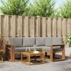 vidaXL Set de canapele de exterior 5 pcs Gri natural și deschis
