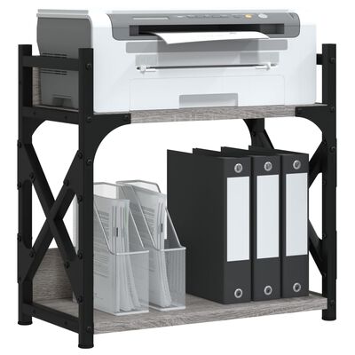 vidaXL Suport imprimantă 2 niveluri gri sonoma 40x20x40 cm lemn