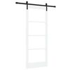 vidaXL Ușă glisantă ORKDAL Alb 83 x 202 cm Lemn masiv de pin și sticlă