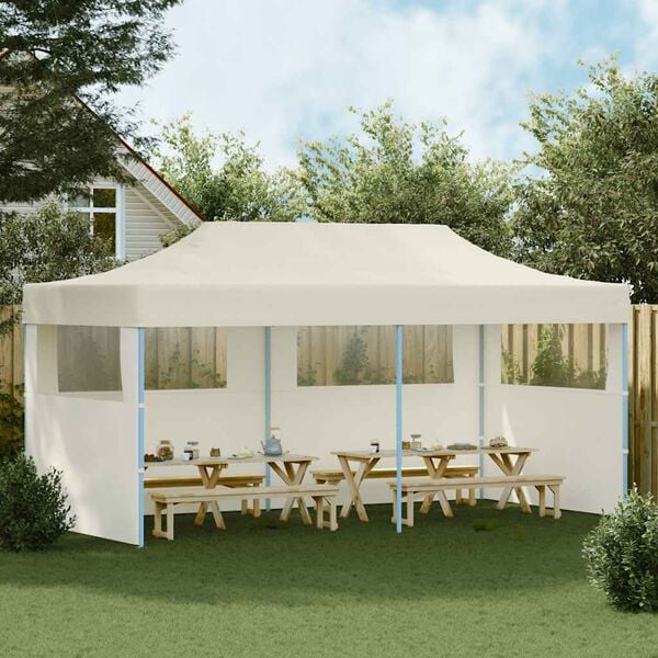 vidaXL Cort de petrecere pliabil pop-up, crem, 3 x 6 m