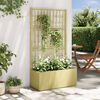 vidaXL Ghiveci de grădină cu trellis Verde 80 x 36 x 140 cm PP