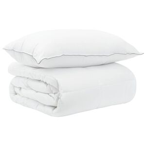 vidaXL Set Pernă și Cuvertură 2 buc. 135 x 200 cm Vară 700 g/buc Alb