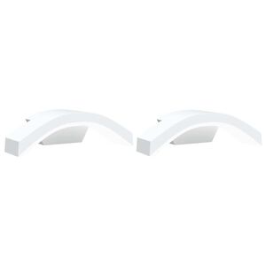 vidaXL Lămpi exterioare de perete cu LED 2 buc. alb, aluminiu turnat