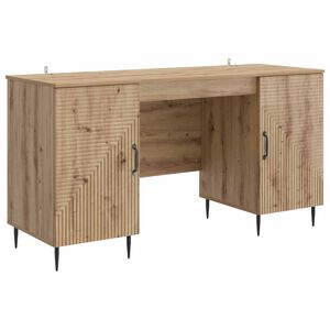 vidaXL Birou Stejar Artizanal 142,5 x 50 x 75 cm Lemn prelucrat
