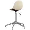 vidaXL Scaun de bucătărie pivotant, crem, material textil