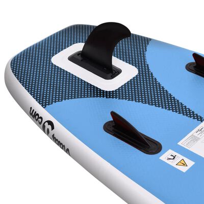 vidaXL Set placă paddleboarding gonflabilă, albastru, 330x76x10 cm