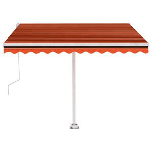 vidaXL Copertină autonomă retractabilă automat oranj&maro 300x250 cm