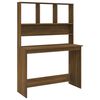 vidaXL Birou cu rafturi, stejar maro, 110x45x157 cm, lemn compozit