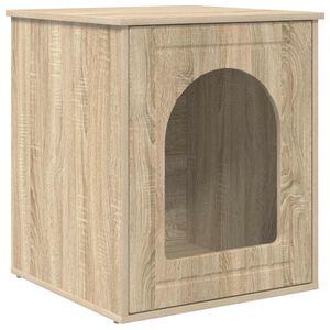 vidaXL Casa pentru pisici Sonoma 53 x 52 x 62 cm Lemn prelucrat