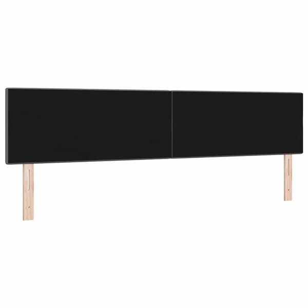 vidaXL Tăblie cap cu headboard Gri închis 200 cm țesătură
