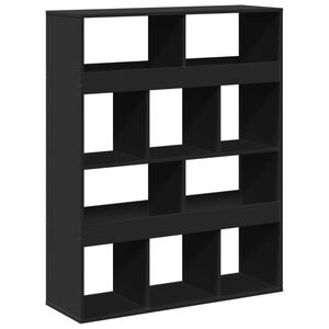 vidaXL Bibliotecă, negru, 100x33x125,5 cm, lemn prelucrat
