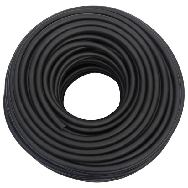 vidaXL Furtun de aer hibrid, negru, 0,6", 50 m, cauciuc și PVC