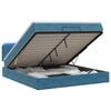 vidaXL Pat Ottoman cu Saltea și LED Albastru &icirc;nchis 140 x 190 cm