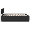 vidaXL Cadru de pat cu headboard Negru 200 x 200 cm Lemn compozit