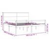 vidaXL Cadru de pat senior cu tăblie, Super King Size, lemn masiv