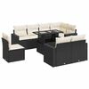 vidaXL Set mobilier de grădină cu perne, 9 piese, negru, poliratan