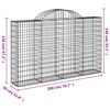 vidaXL Coșuri gabion arcuite 40 buc, 200x30x120/140cm, fier galvanizat