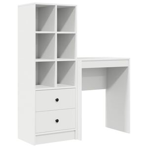 vidaXL Birou Alb 105,5 x 34 x 127 cm 2 buc.
