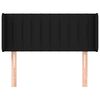 vidaXL Tăblie de pat cu aripioare negru 83x16x78/88 cm textil