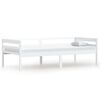 vidaXL Cadru de pat, alb, 90x200 cm, lemn de pin masiv