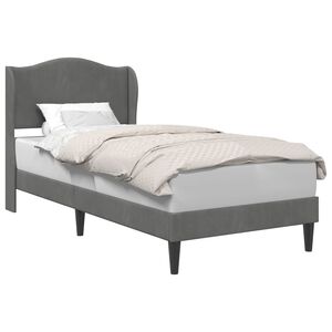 vidaXL Cadru de pat cu headboard Gri &icirc;nchis 80 x 200 cm Catifea