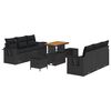vidaXL Set de canapele pentru grădină Negru poliratan