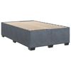 vidaXL Pat box spring cu saltea, gri &icirc;nchis, 120x200 cm, catifea