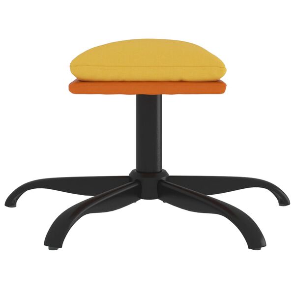 vidaXL Taburet, galben muștar, 60x60x36 cm, textil și piele eco