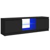 vidaXL Comodă TV cu lumini LED, negru, 120x30x36 cm