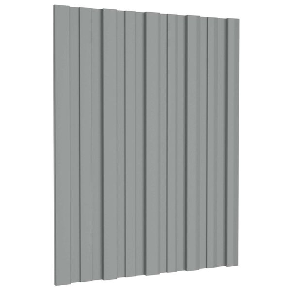vidaXL Panou de acoperiș 36 pcs Gri 60 x 45 cm Oțel galvanizat