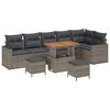 vidaXL Set de canapele pentru grădină 9 pcs Gri poliratan