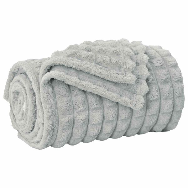 vidaXL Pătura de aruncat Gri 240 x 220 cm Molton